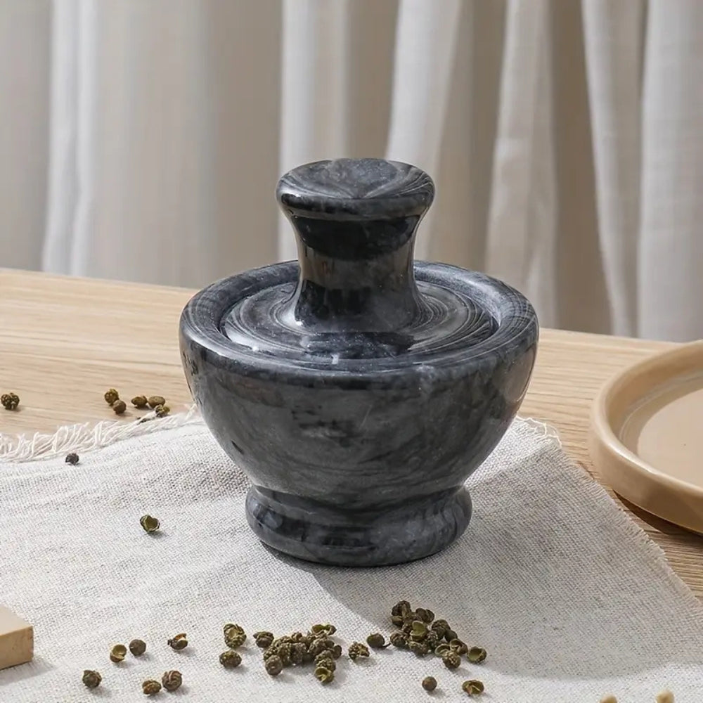 Marble Mortar & Pestel Spices Grinder