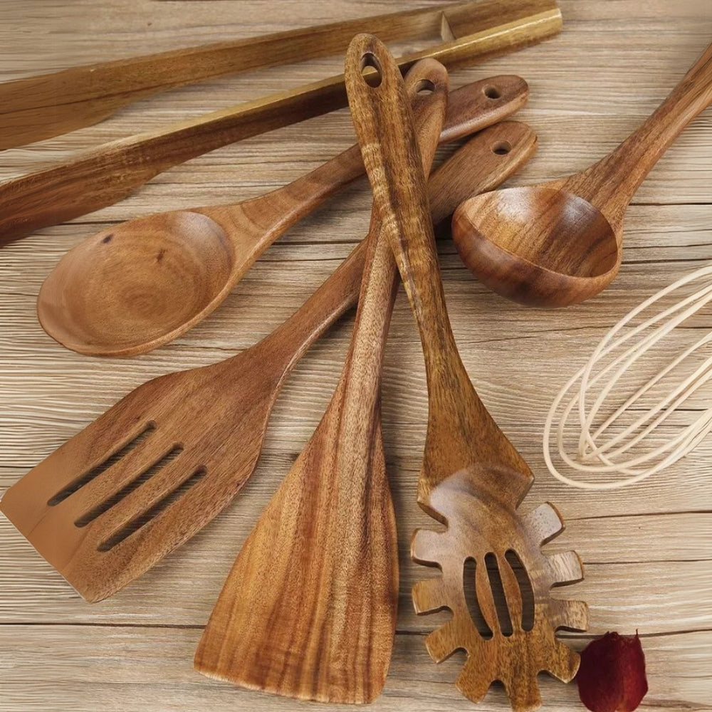 Premium Wooden Cooking Utensils