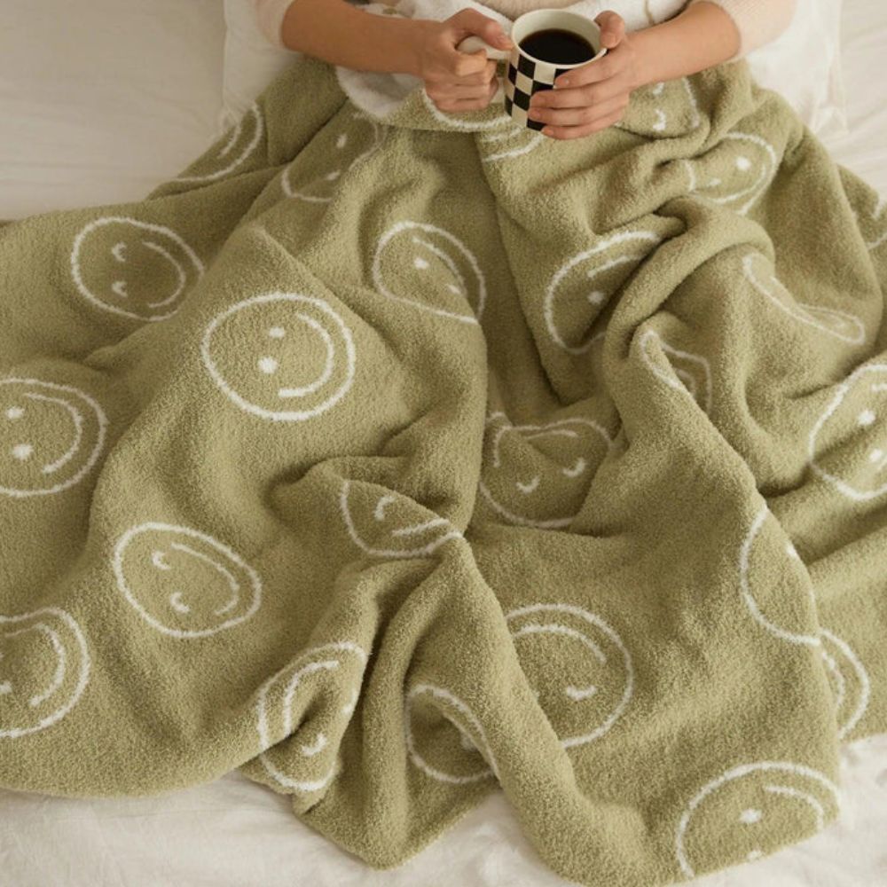 Smiley Face Plush Blanket
