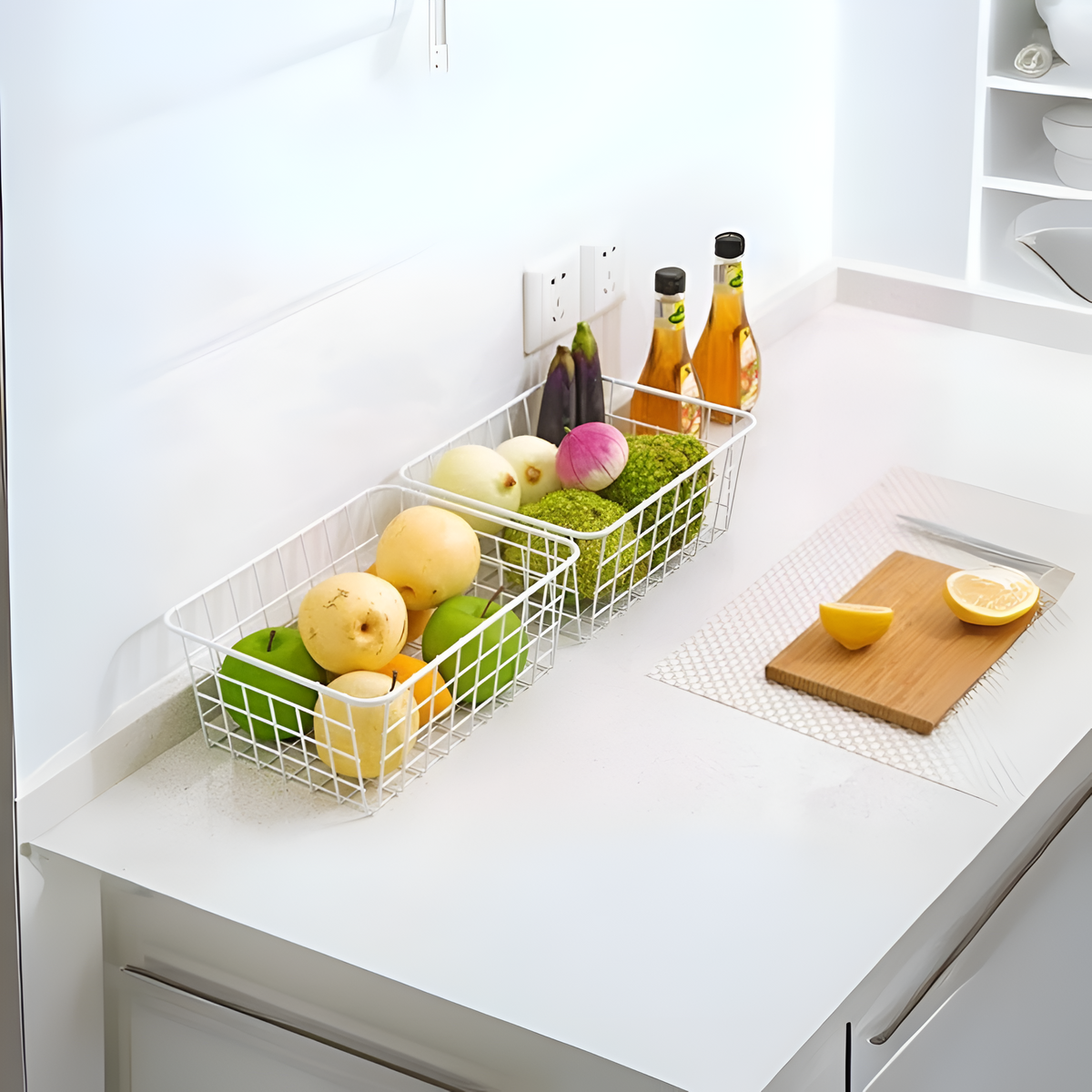 Sleek Wire Organizer Storage Basket