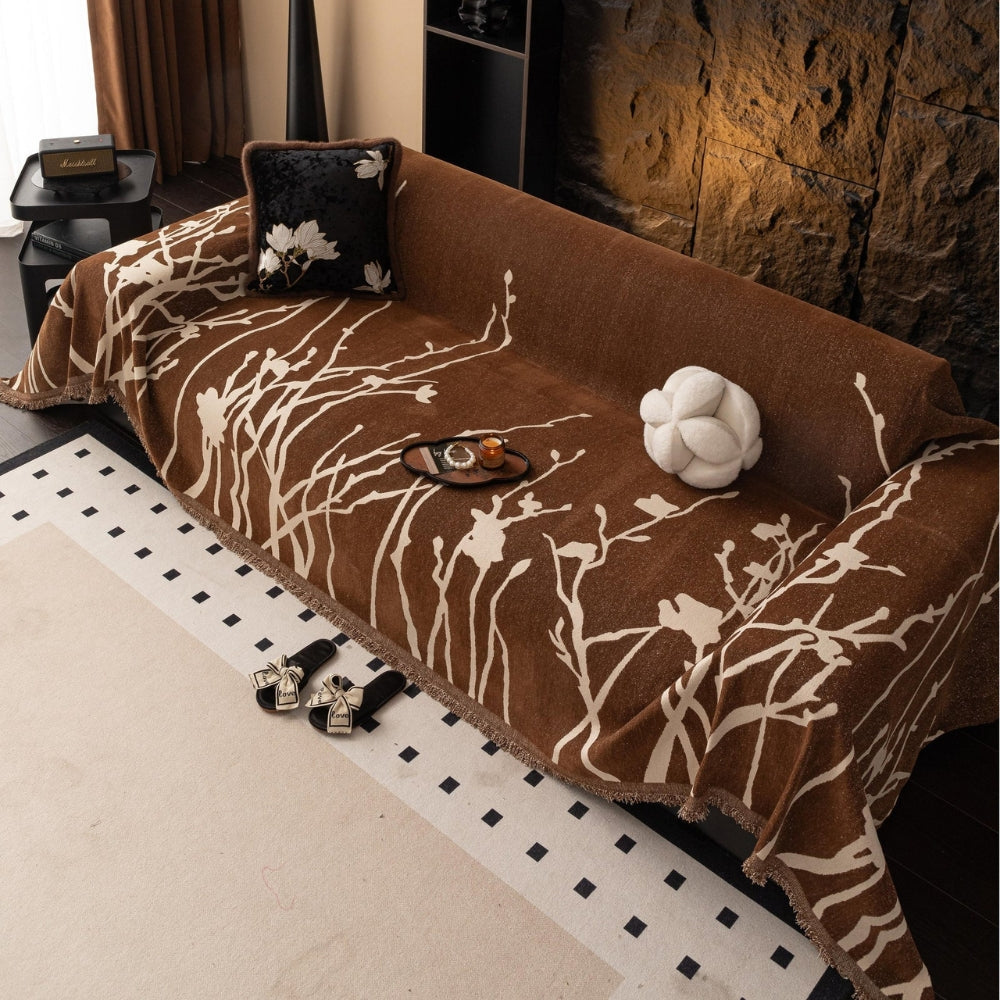 Twilight Branches Chenille Sofa Cover