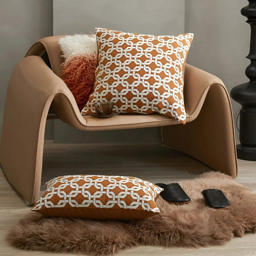 Modern Interlock Pattern Cushion Cover