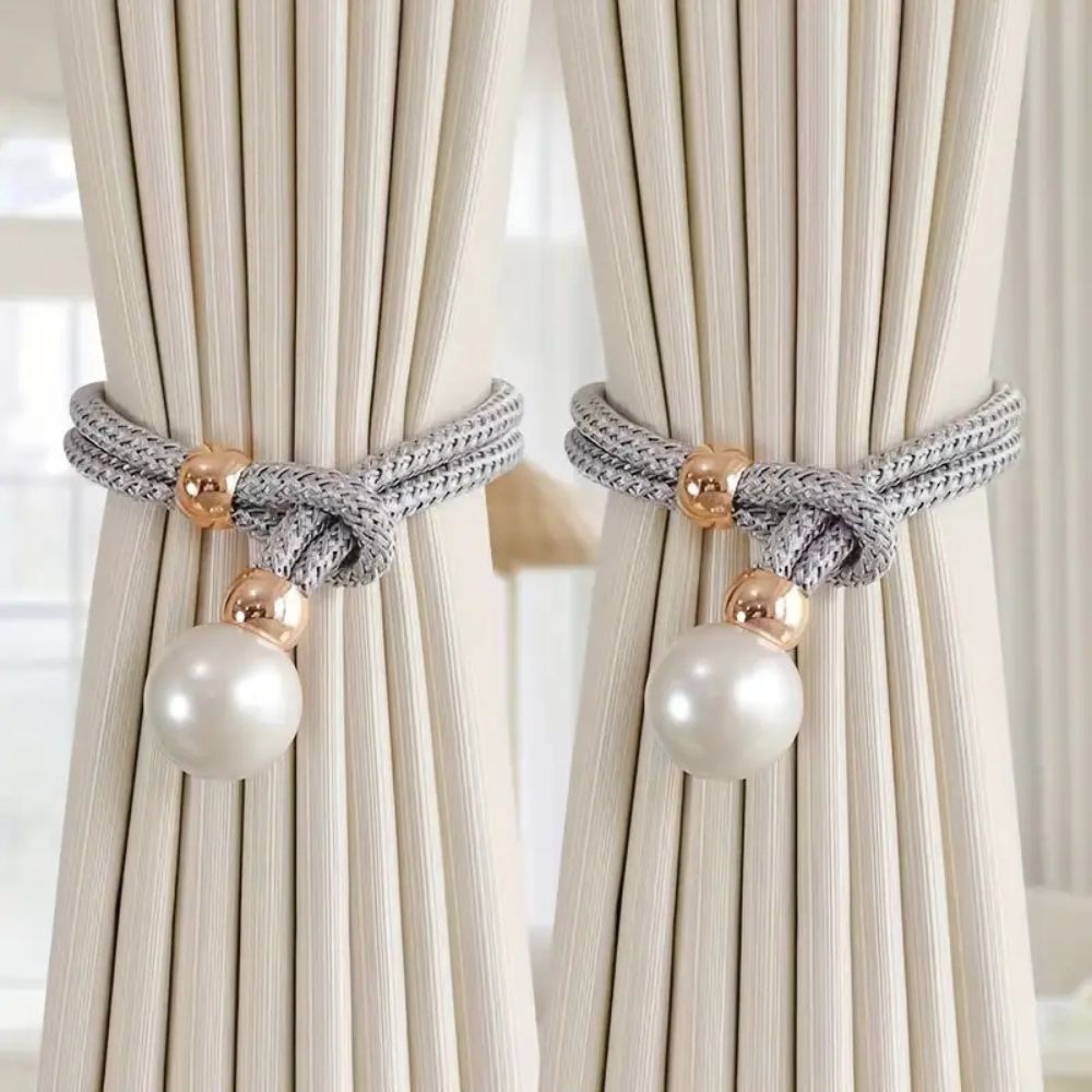 Lustrous Pearl Curtain Tie Back