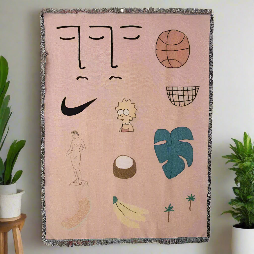 Pink Muse Woven Blanket