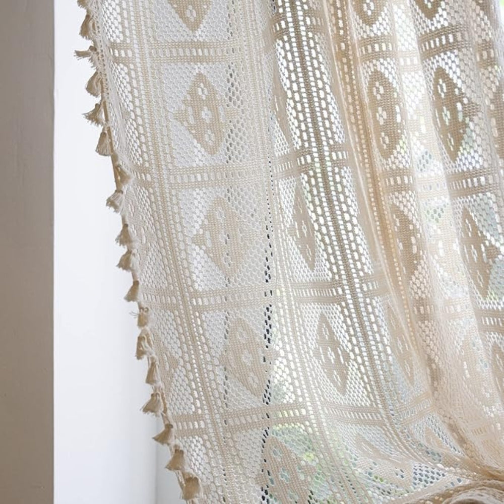 Rhombus Plaid Diamond Pattern Curtain