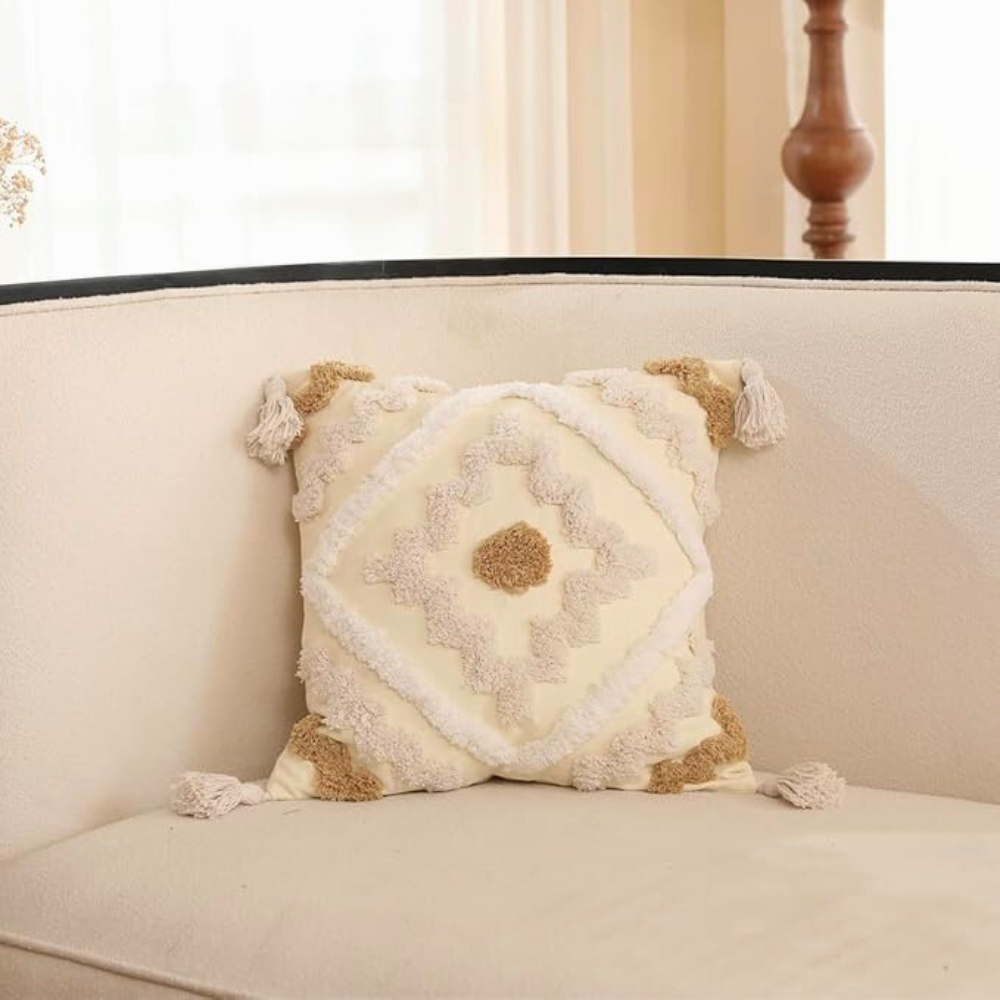 Bohemian Bliss Tufted Pillow Cover