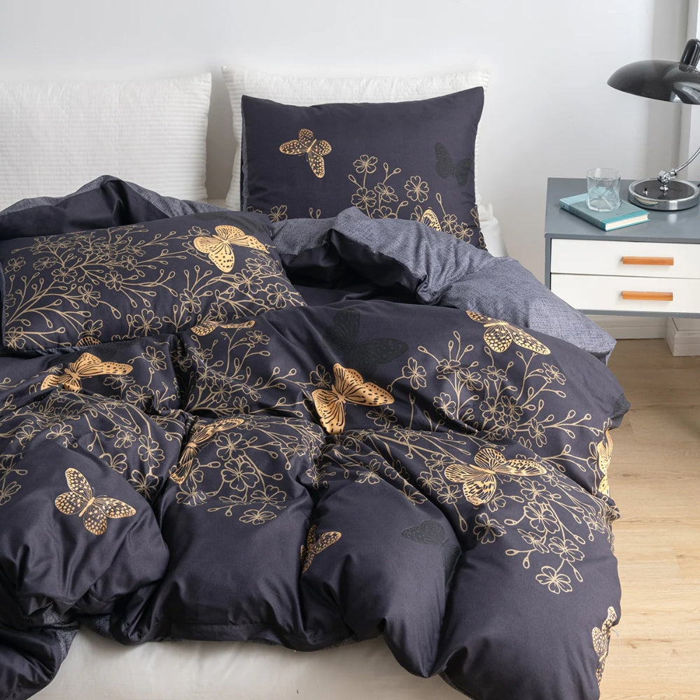 Valora Midnight Butterfly Duvet Cover