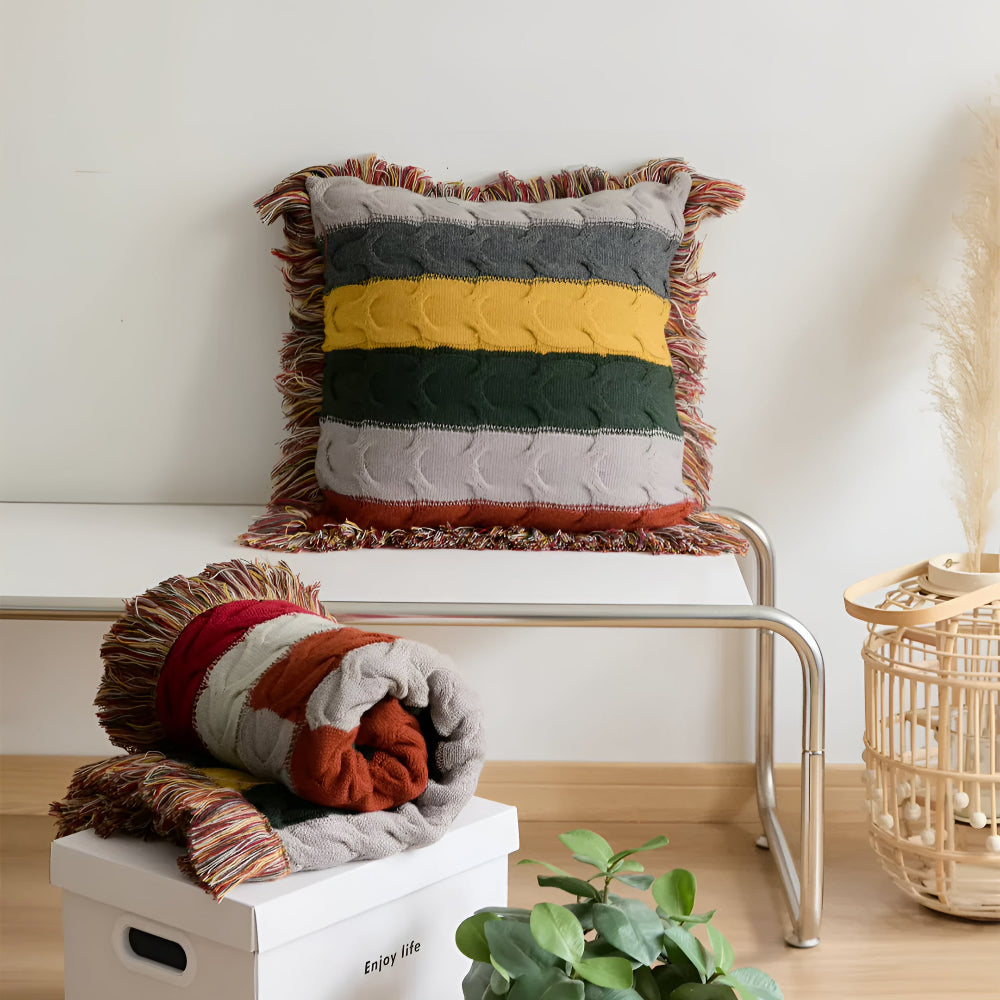 Colorful Radiance Knit Cushion