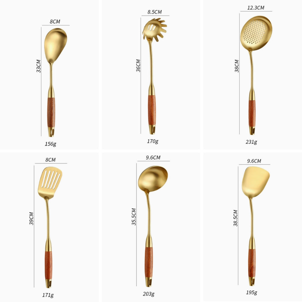 Chef’s Choice Golden Kitchen Utensils