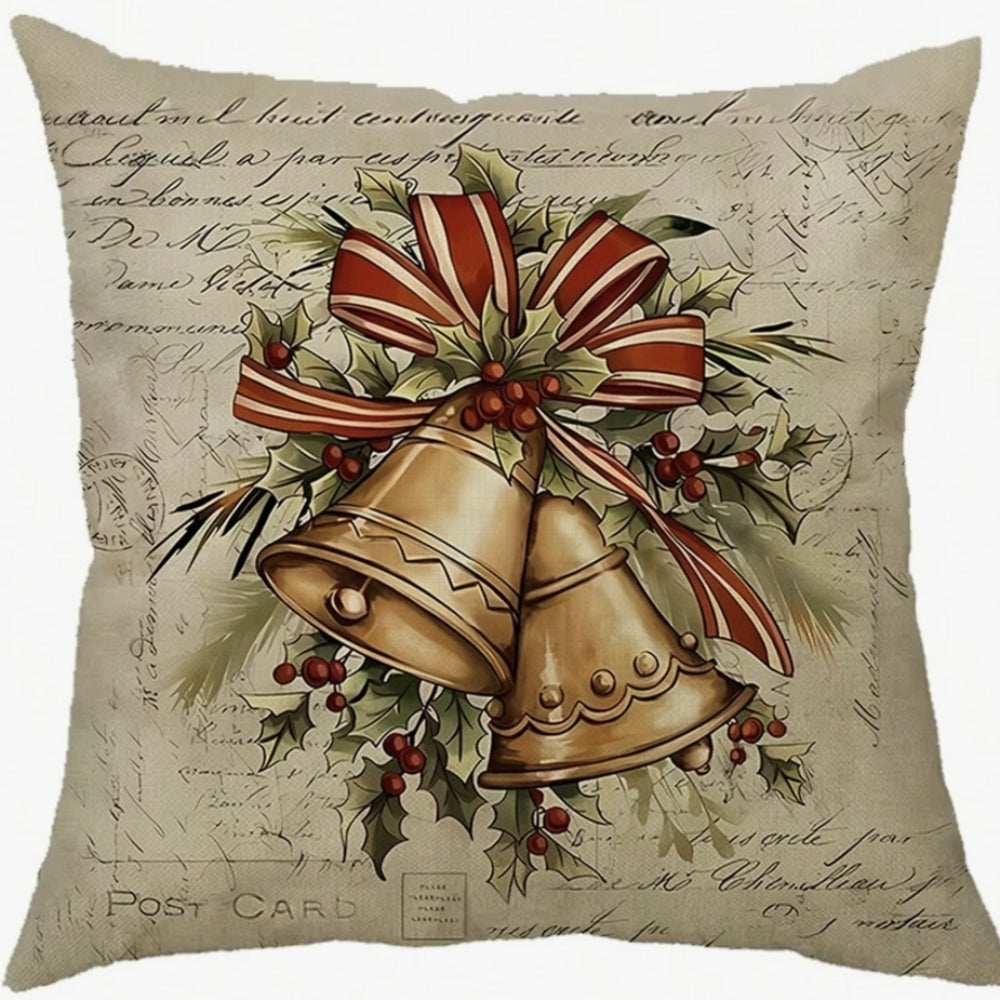 Santa's Charm Farmhouse Cushion Cover