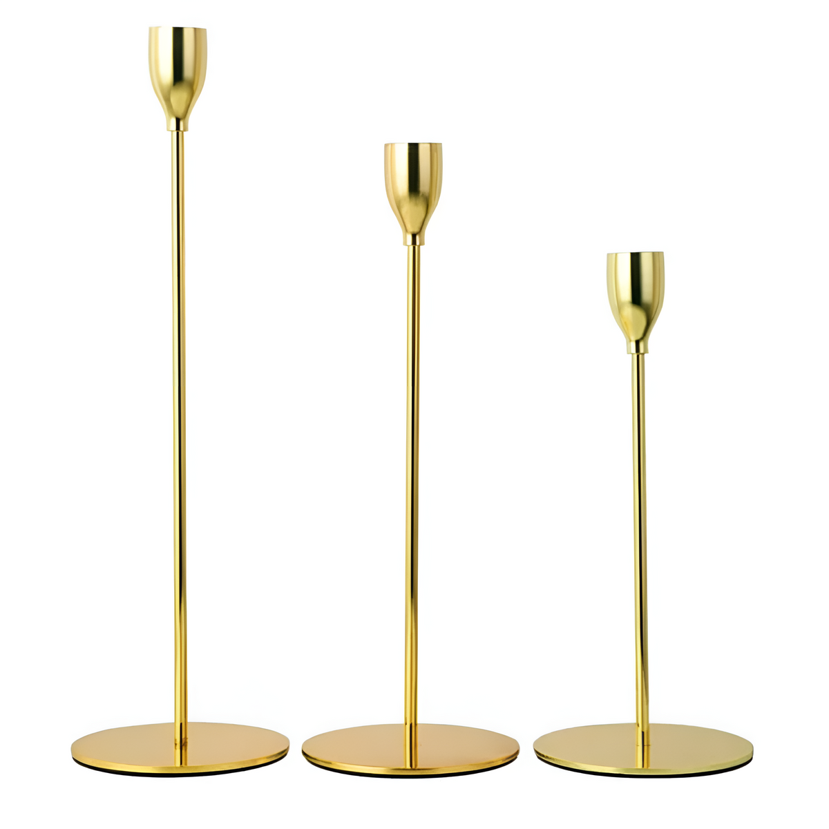 Sleek Metallic Candle Holders