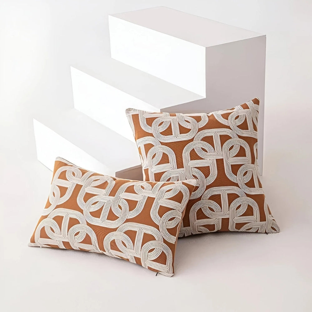Modern Interlock Pattern Cushion Cover