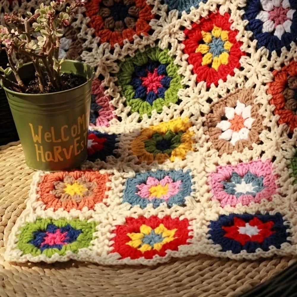 Blooming Crochet Flower Blanket