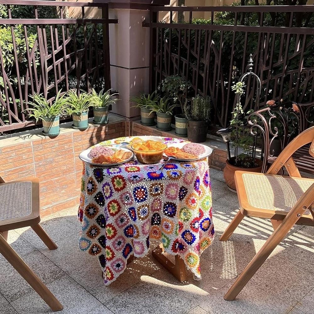 Blooming Crochet Flower Blanket