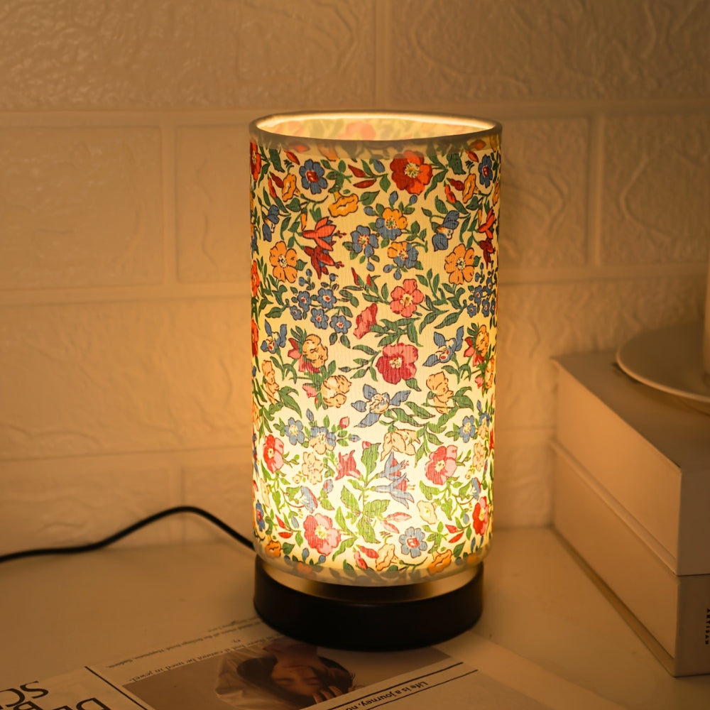 Botanical Floral Fabric Lighting Table Lamp