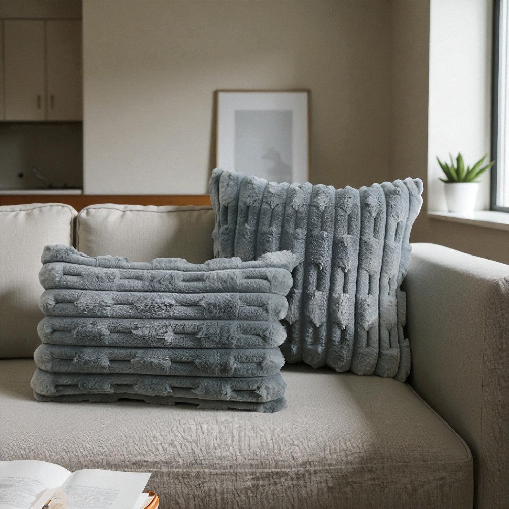 Calm Weave Plush Cushion Cover