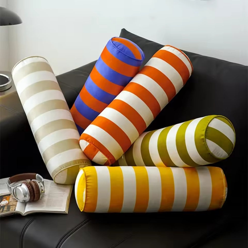Candy Stripe Cylindrical Cushion