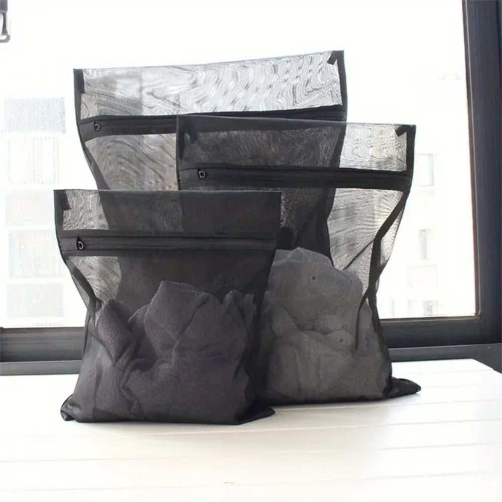 Black Care Mesh Laundry Bag