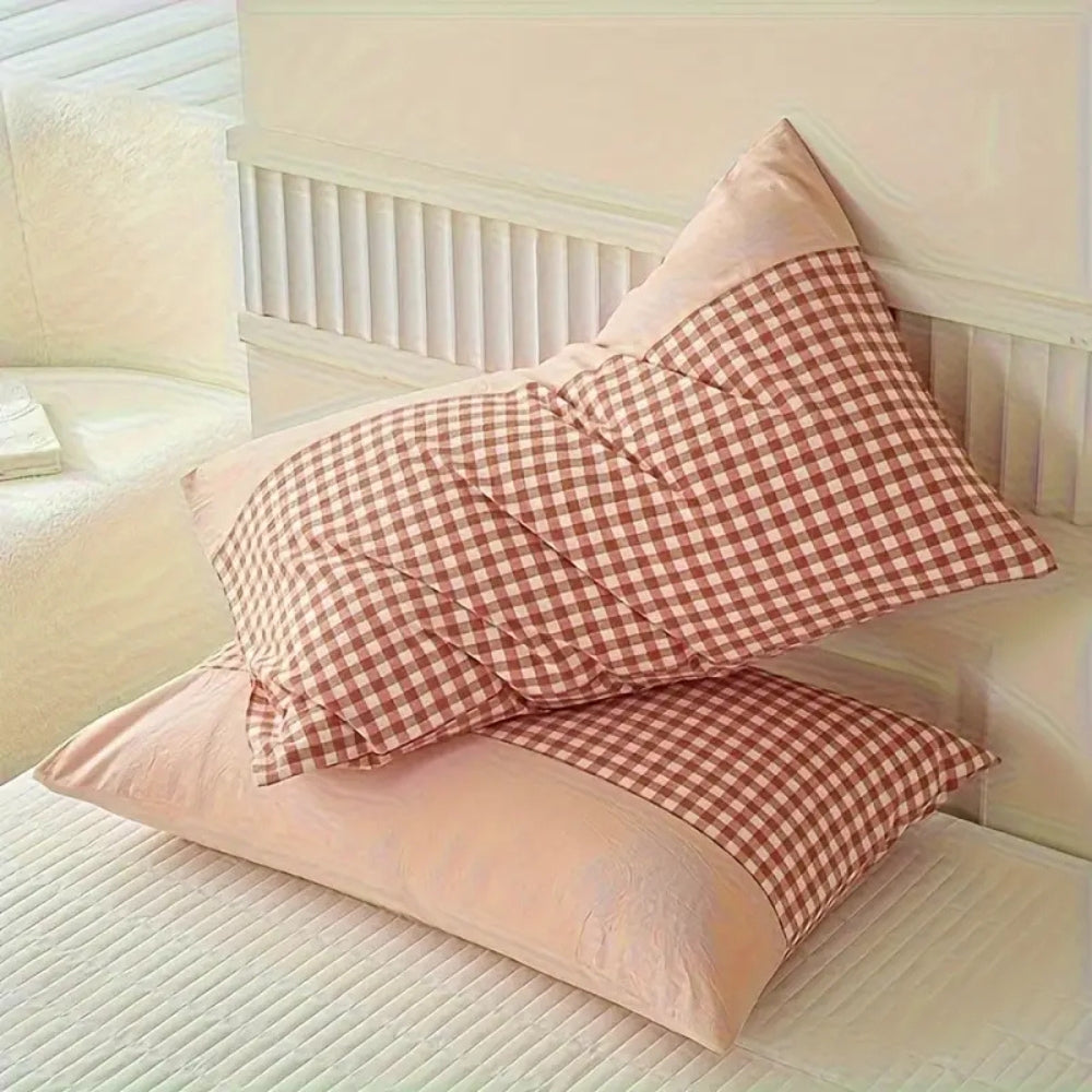 Classic Gingham Soft Pillow Case