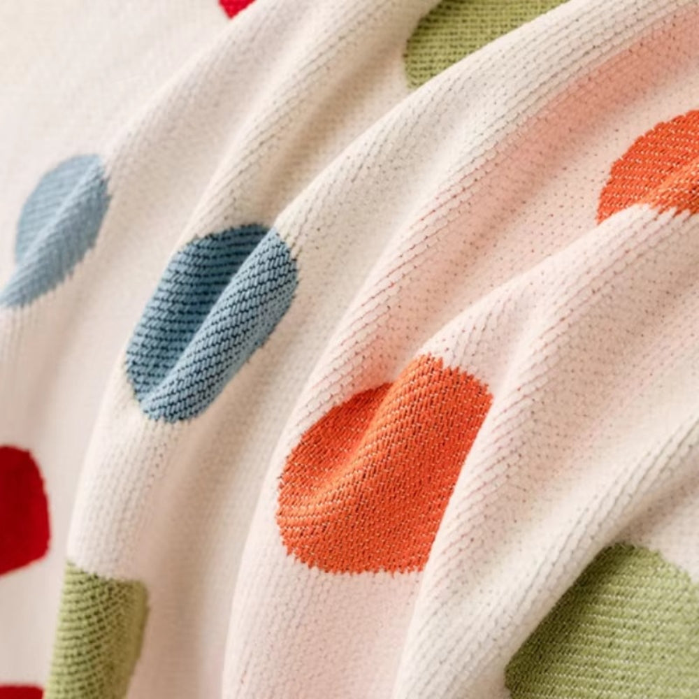 Colorful Polka Dot Sofa Cover