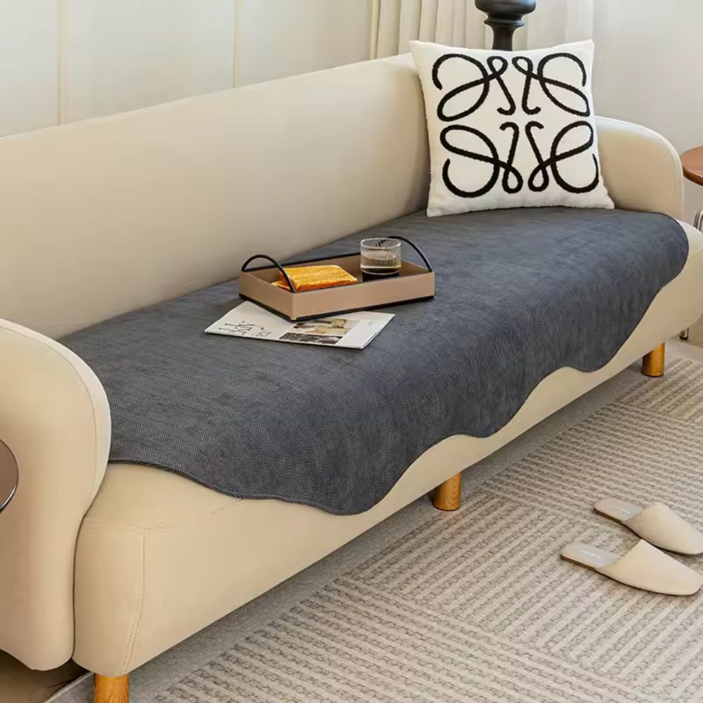 All-Season Plain Contour Fit Sofa Cover