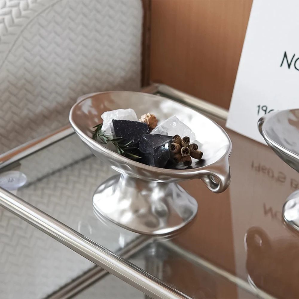 Dual-Ear Ceramic Oval Organizer