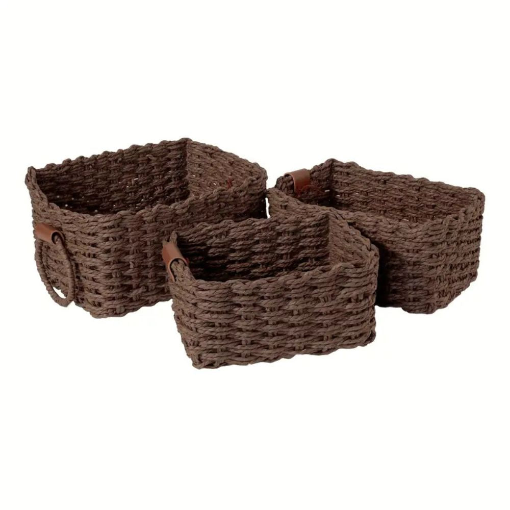 Elegant Rattan Weave Basket Set