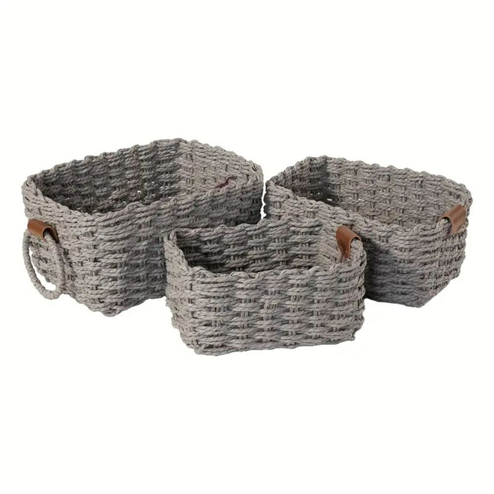 Elegant Rattan Weave Basket Set