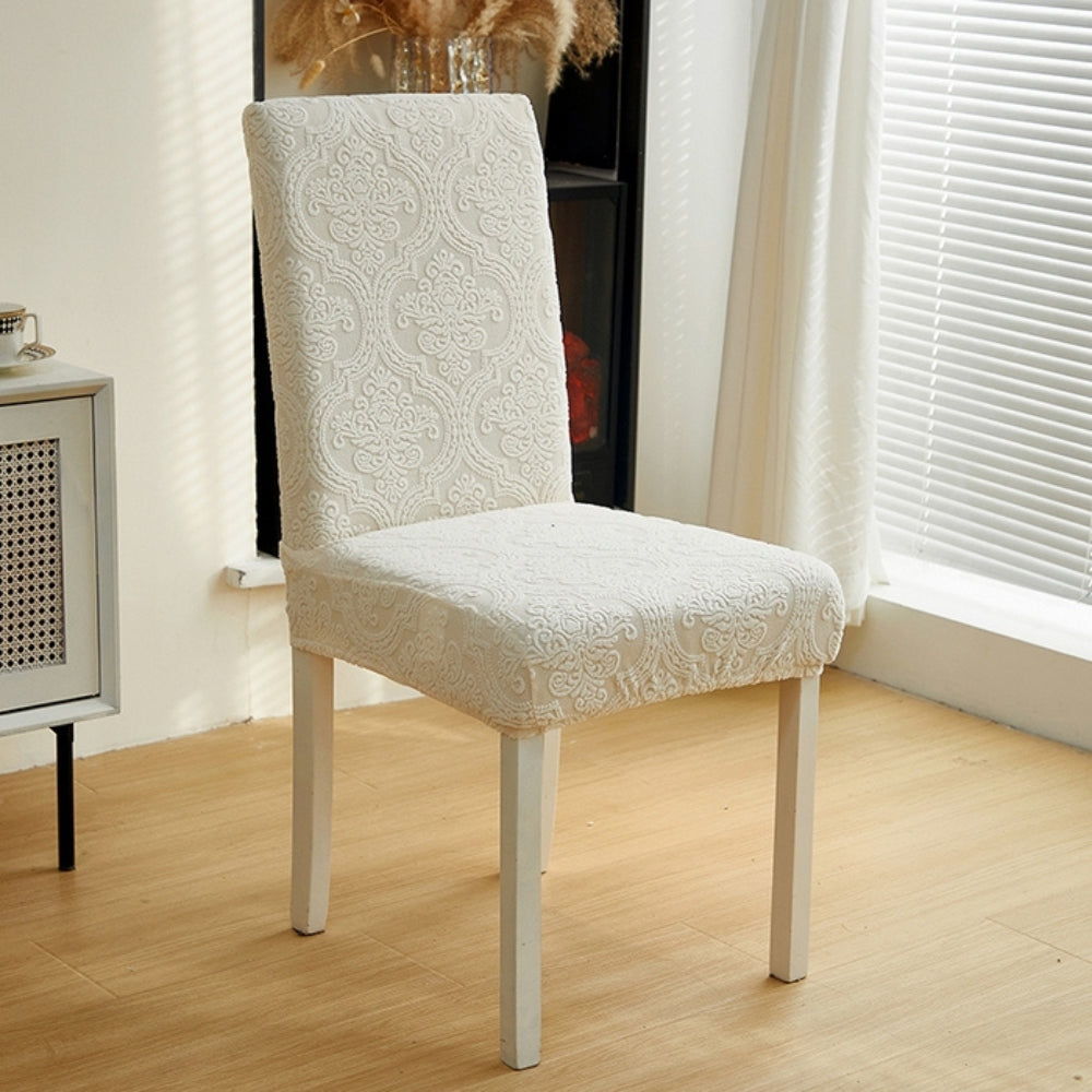 Evona Elegant Jacquard Chair Seat Slipcover