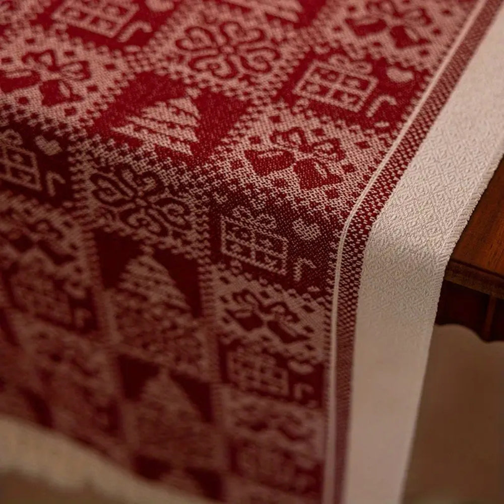 Festive Christmas Elk Table Runner