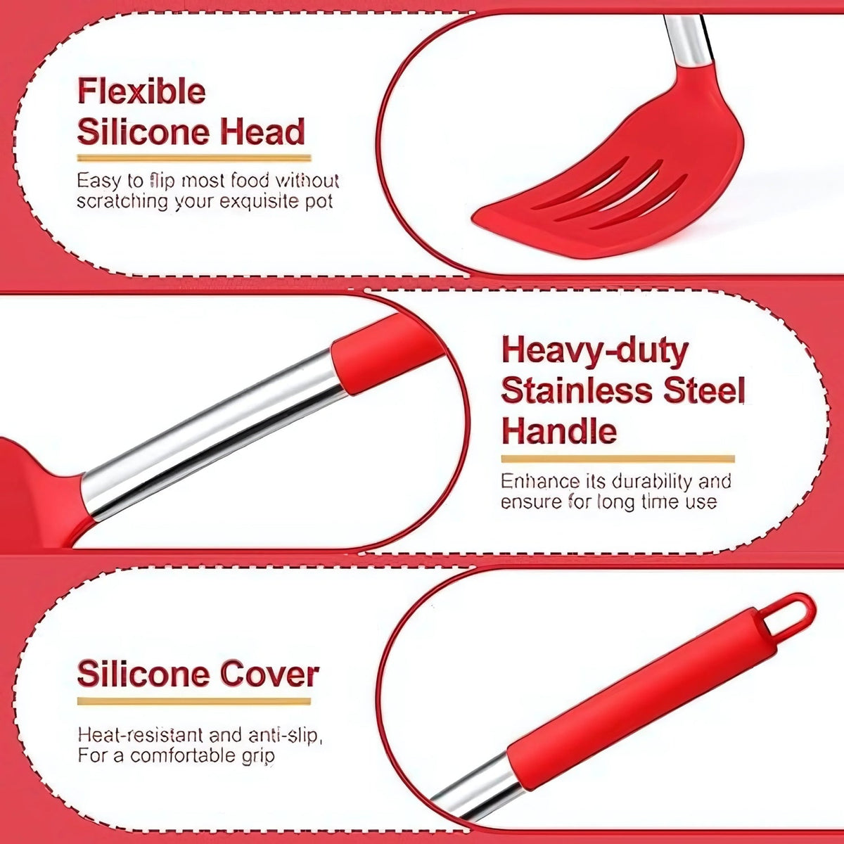 FlexiChef Silicone Kitchen Utensil Set