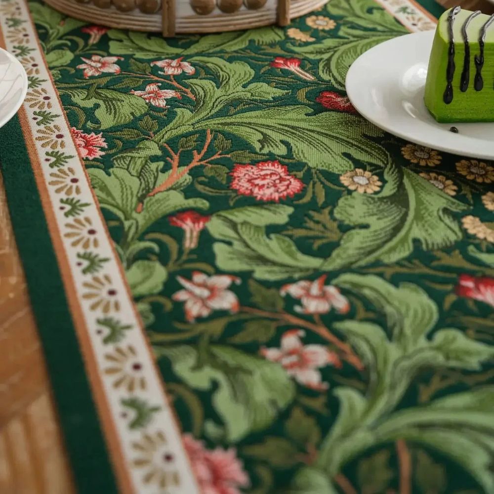 Flora Vine Embroidered Table Runner