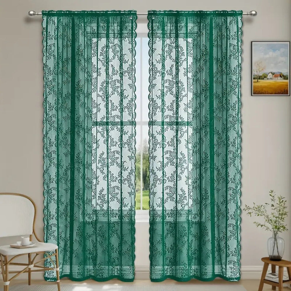 Floral Grace Sheer Curtains