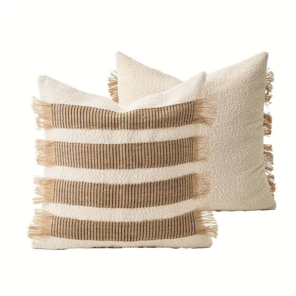 Handwoven Bohemian Stripe Cushion Cover