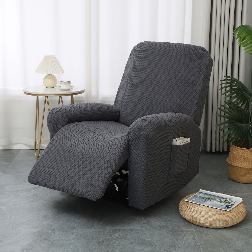 Juno Fitted Recliner Chair Cover Soft Pocket