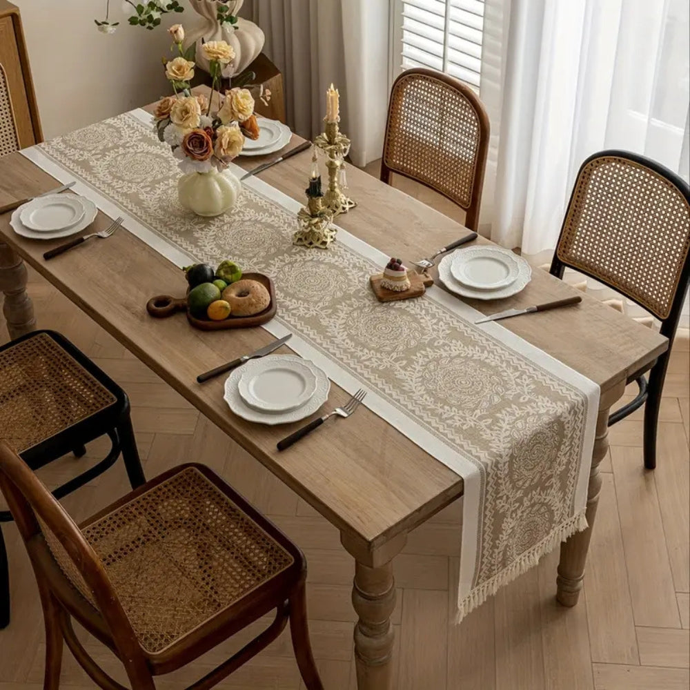 Leona Luxury Linen Table Runner