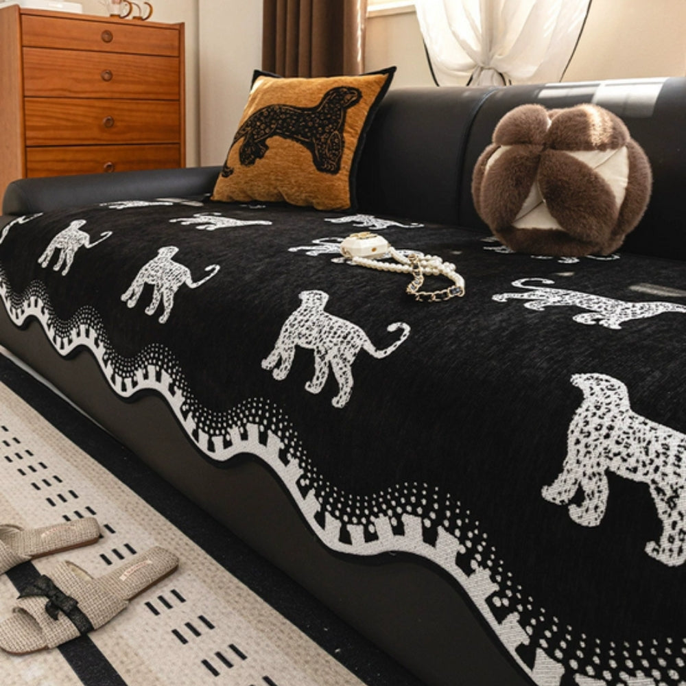 Lion Wavy Non-Slip Sofa Cover