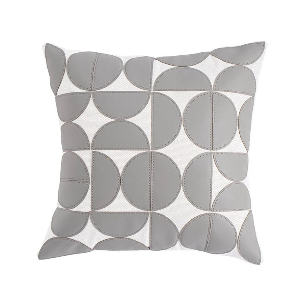 Luxury Embroidered Faux Leather Sofa Cushion Cover