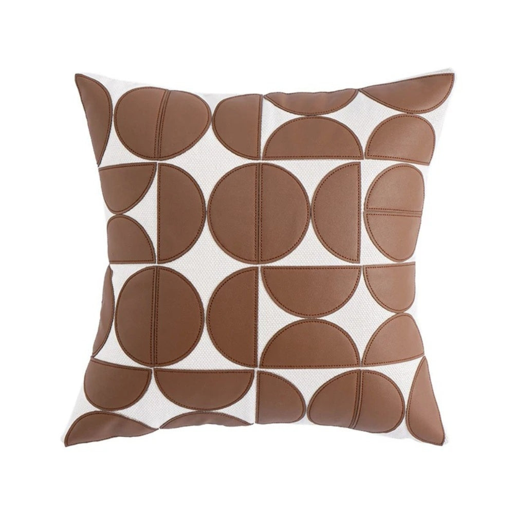 Luxury Embroidered Faux Leather Sofa Cushion Cover