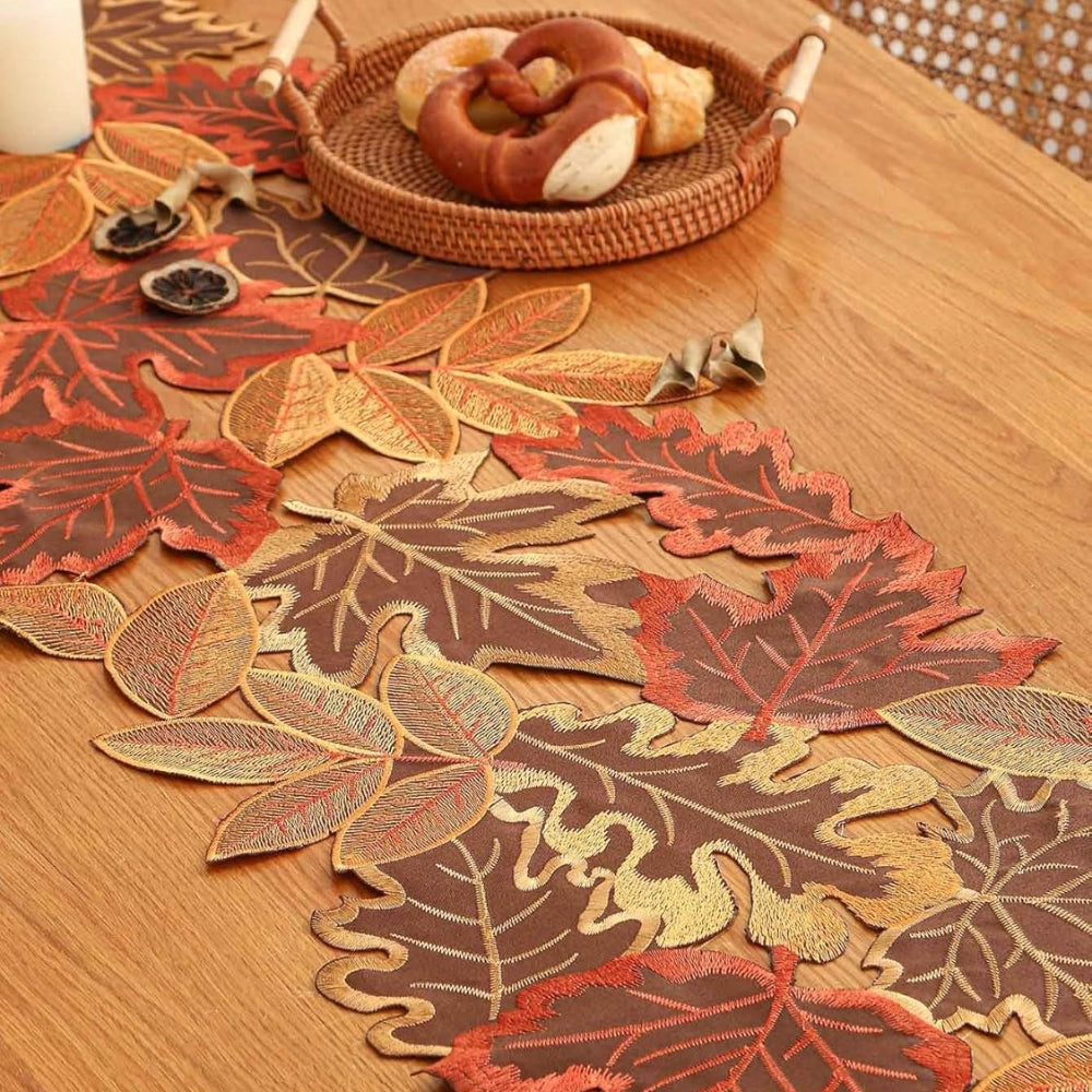 Autumn Leaves Table Runner for Dining Decor
