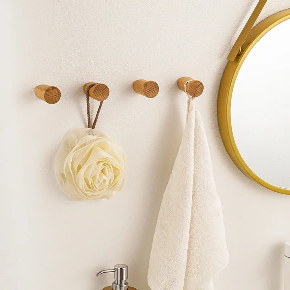 Minimalist Beech Wood Wall-Mounted Hook