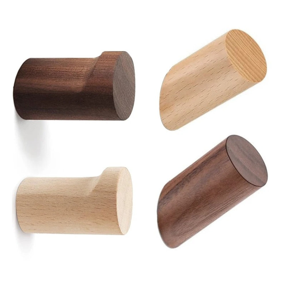 Minimalist Beech Wood Wall-Mounted Hook