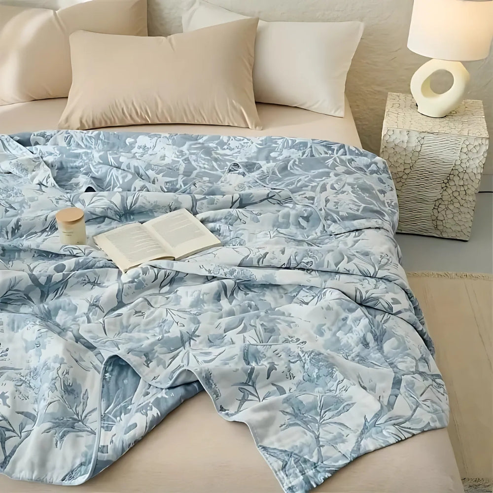 Mirel All-Season Cotton Floral Blanket