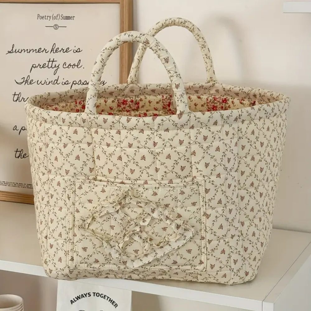 Miscellaneous Floral Quilted Storage Basket