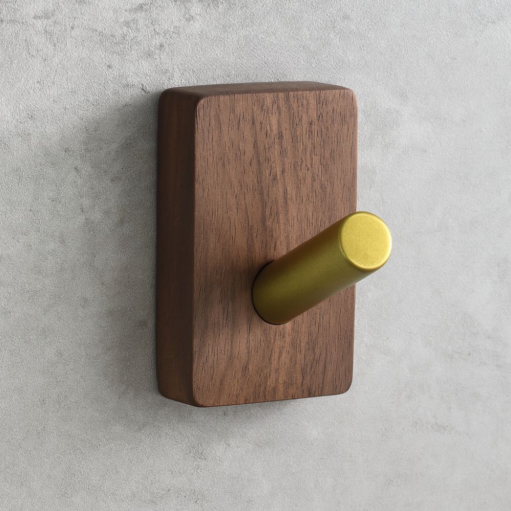 Natural Wood Hook Wall Organizer