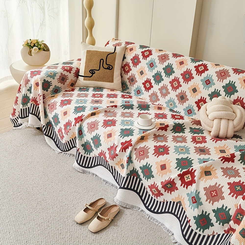 Nomad Charm Geometric Sofa Throw Cover