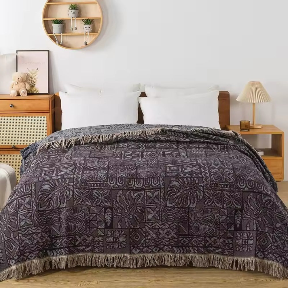 Ornate Blossom Cotton Blanket