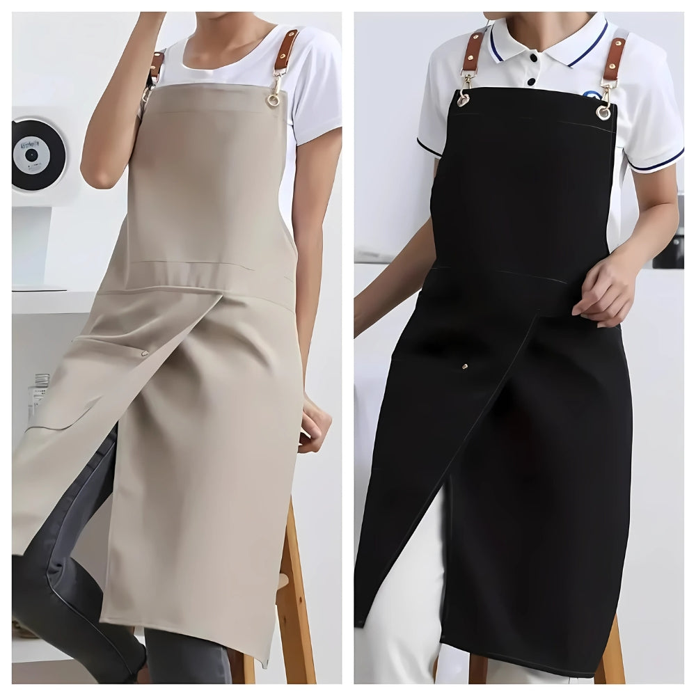 Unisex Split Skirt Apron with Pockets