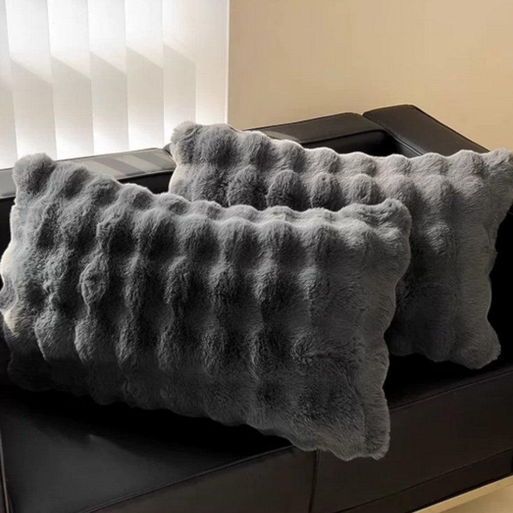 Rabbit Faux Fur Pillow Cover