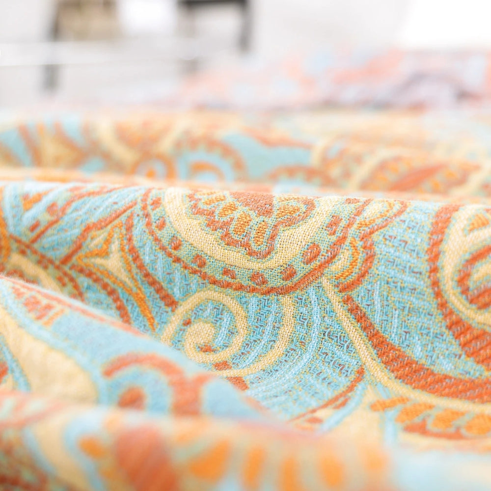 Reversible Paisley Bohemian Cotton Blanket